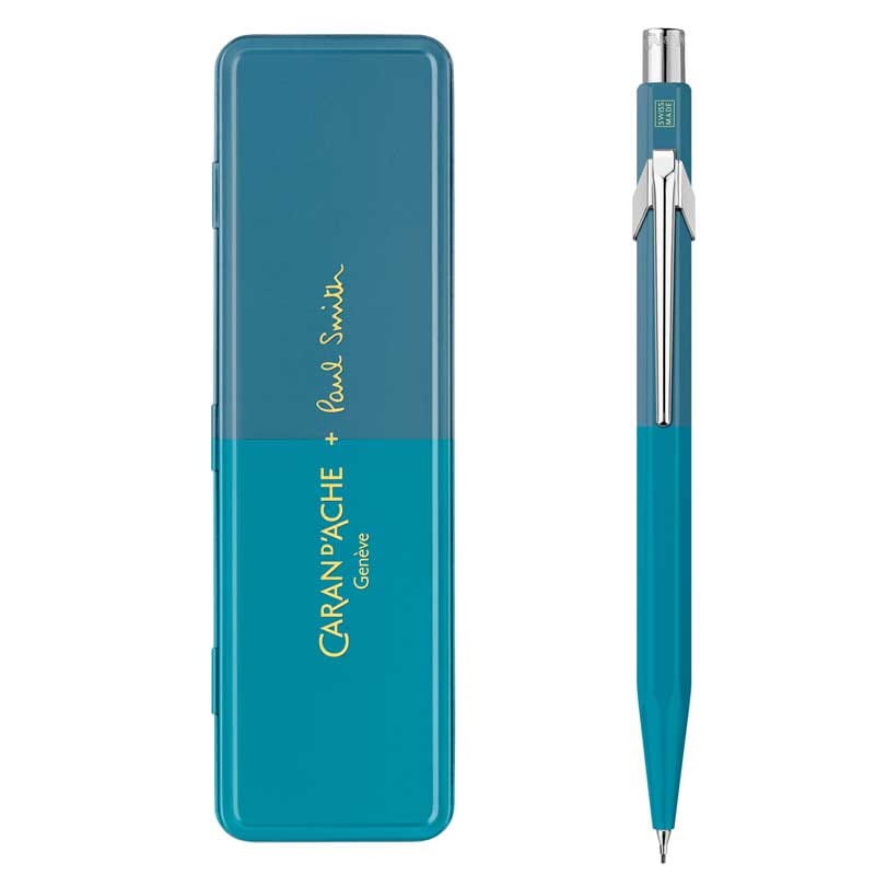 Ołówek automatyczny 844 Caran d'Ache + Paul Smith 0.5 mm Cyan/Steel 02