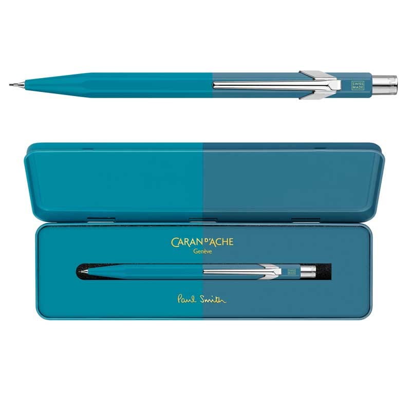 Ołówek automatyczny 844 Caran d'Ache + Paul Smith 0.5 mm Cyan/Steel 03