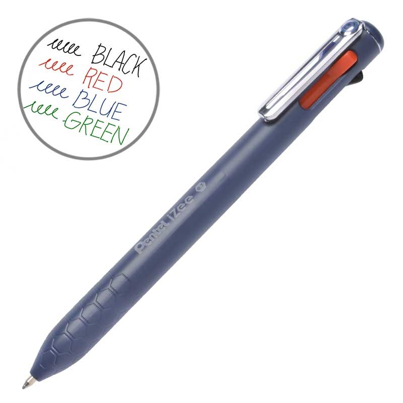Długopis wielokolorowy 4 w 1 Pentel iZee 0.7 mm granatowy 01