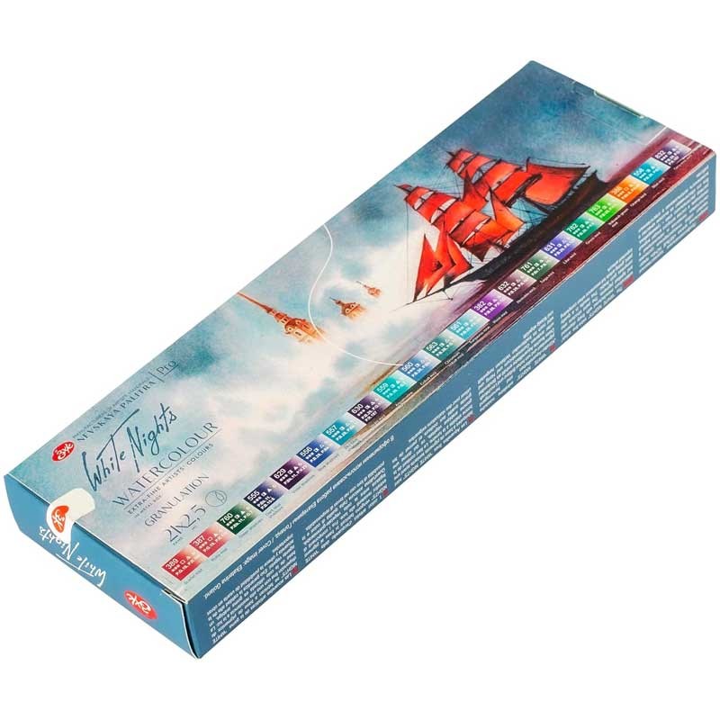 Farby akwarelowe Białe Noce Granulacja zestaw 21 szt. 05