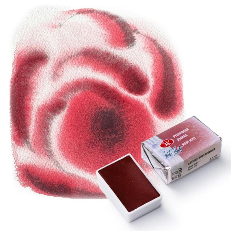 Farba akwarelowa Białe Noce kostka - 387 Ruby Mist  02