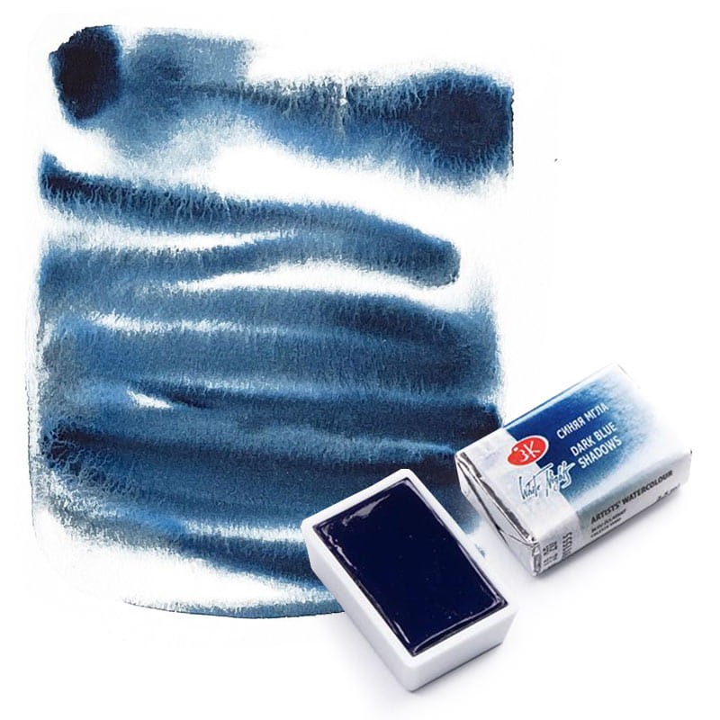 Farba akwarelowa Białe Noce kostka - 555 Dark Blue Shadows 02
