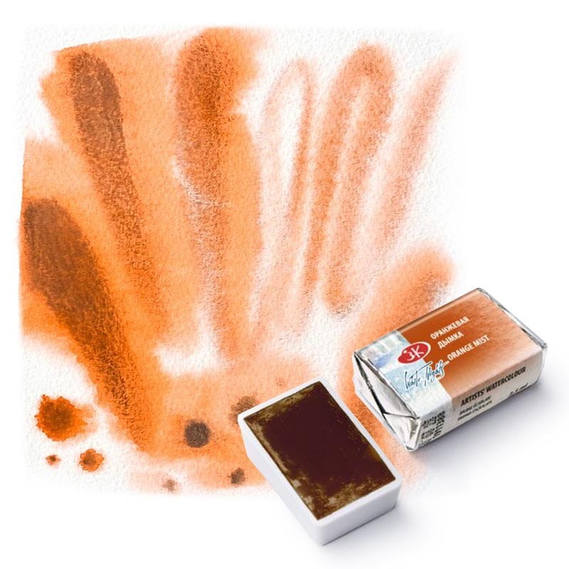 Farba akwarelowa Białe Noce kostka - 388 Orange Mist 02