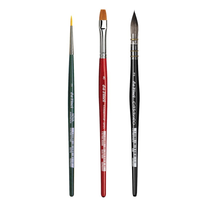 Pędzle syntetyczne da Vinci zestaw 4216 Botanical Art Watercolour Set - 3 szt. 02