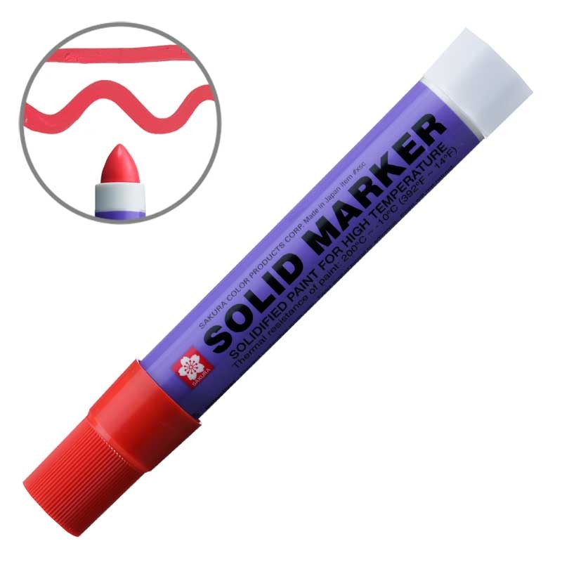 Marker przemysłowy Sakura Solid Marker Original - Red 01