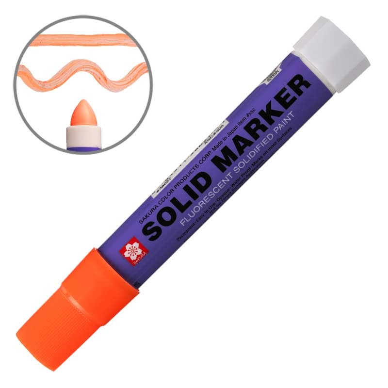 Marker przemysłowy Sakura Solid Marker Original - Fluo Orange 01