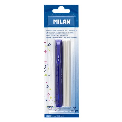 Gumka wysuwana TRI JET Milan + 2 wkłady - niebieski