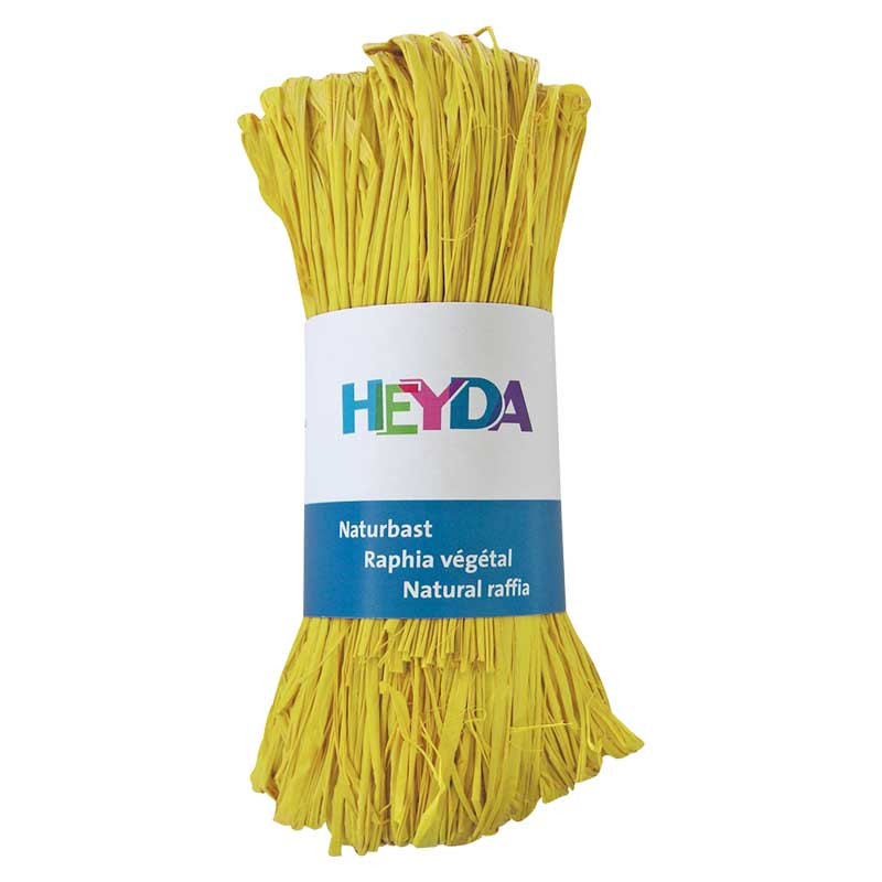 Rafia dekoracyjna Heyda 50 g żółta 01