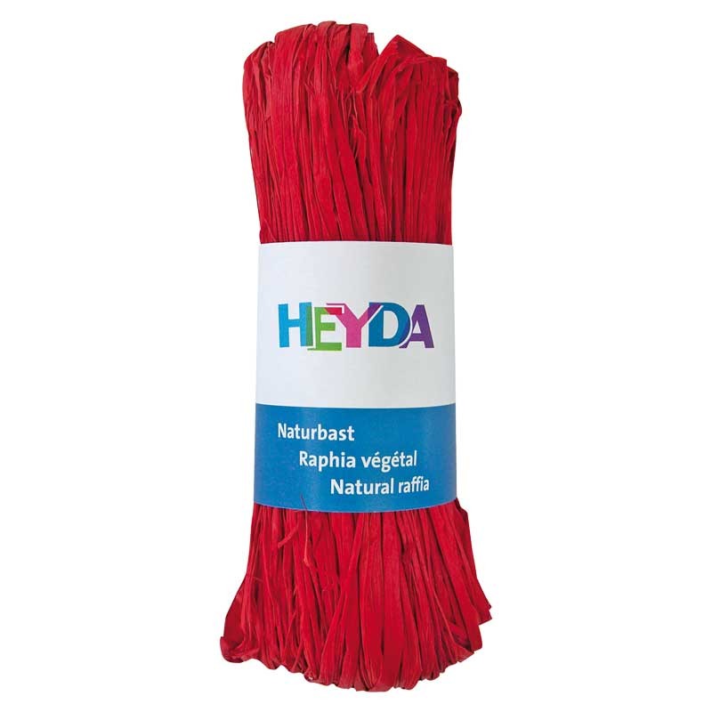 Rafia dekoracyjna Heyda 50 g czerwona 01