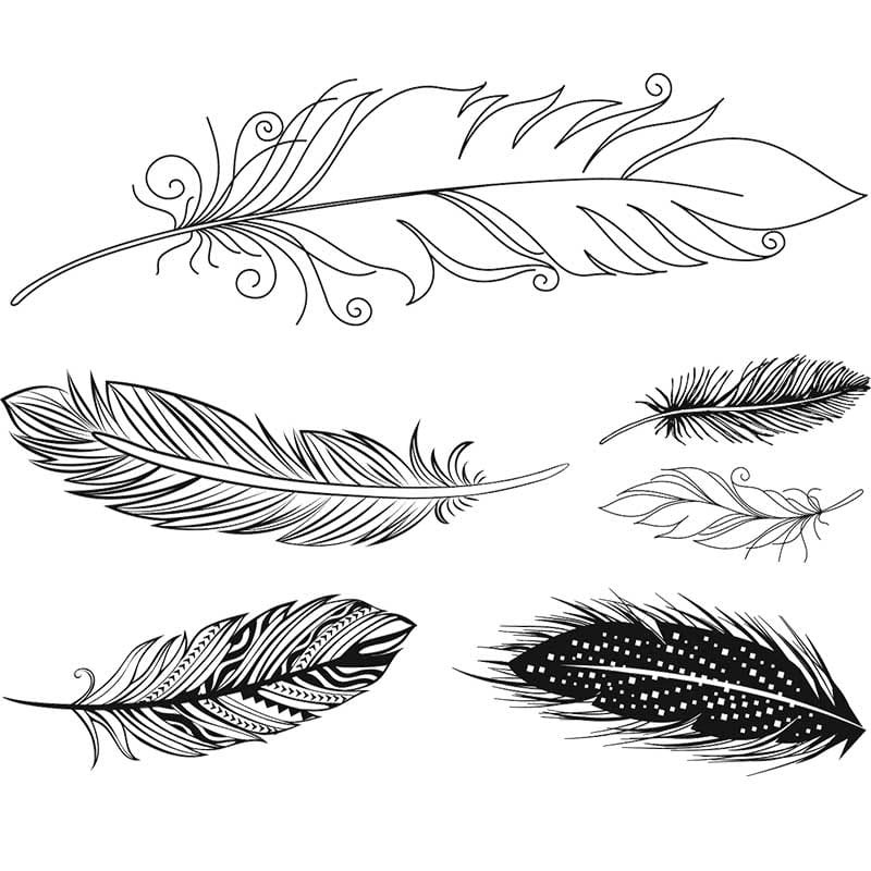 Stemple zestaw 15 szt. Heyda Piórka 02