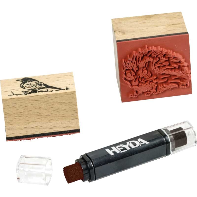Stemple Heyda zestaw 6 szt. + tusz w sztyfcie Zwierzęta leśne 03