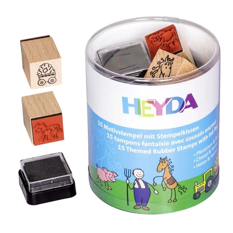 Stemple Heyda zestaw 15 szt. + tusz Gospodarstwo 01