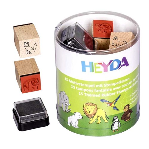Stemple Heyda zestaw 15 szt. + tusz - ZOO