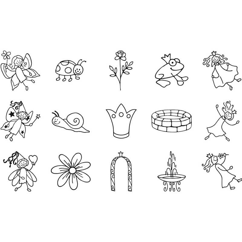 Stemple Heyda zestaw 15 szt. + tusz Księżniczka 02