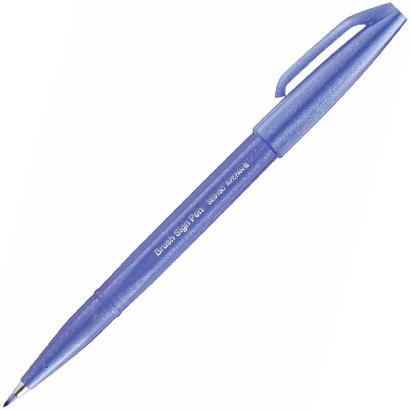 Pisaki do kaligrafii i liternictwa Pentel Sign Pen zestaw 4 szt. Niebieskie Migdały 04