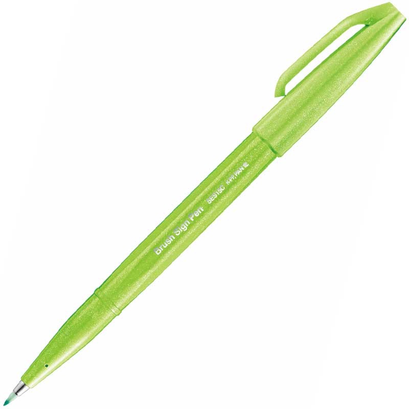 Pisaki do kaligrafii i liternictwa Pentel Sign Pen zestaw 4 szt. Zielone Jagody 05