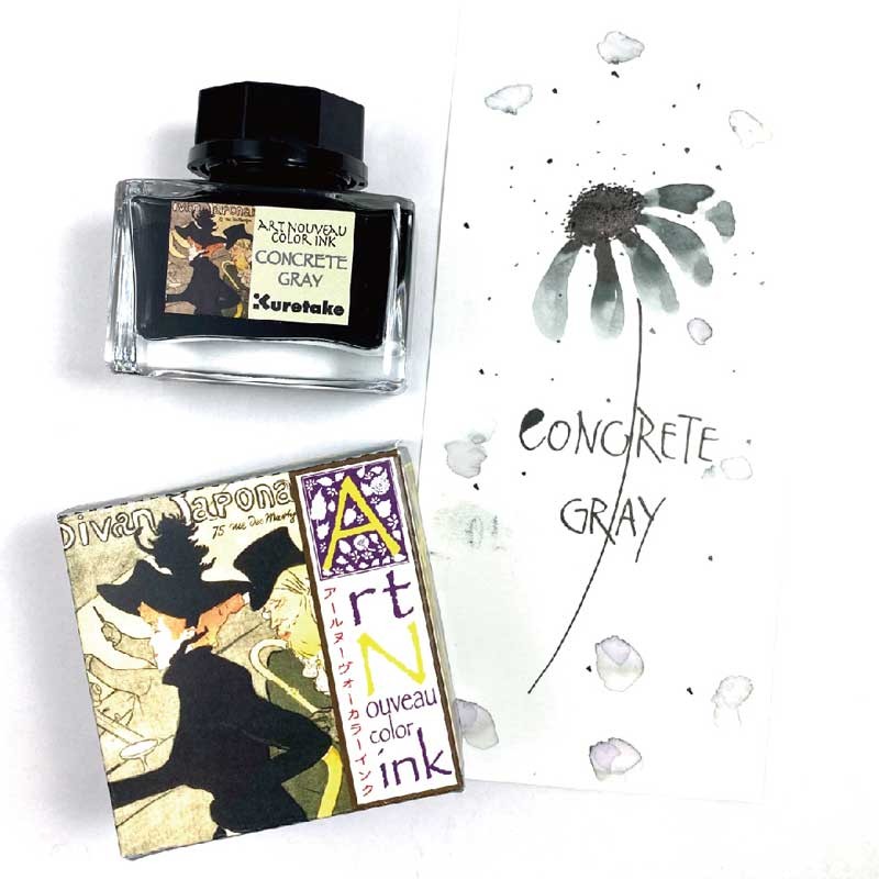 Atrament Kuretake Ink-Café Art Nouveau 21 ml 539 Concrete Gray 04