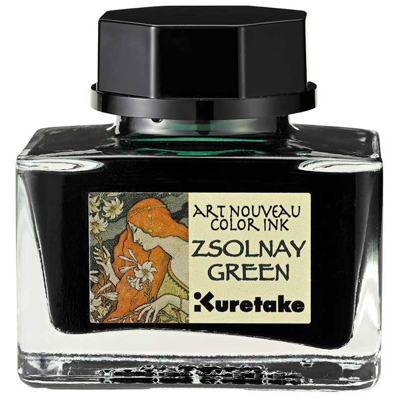Atrament Kuretake Ink-Café Art Nouveau 21 ml 540 Zsolnay Green 03