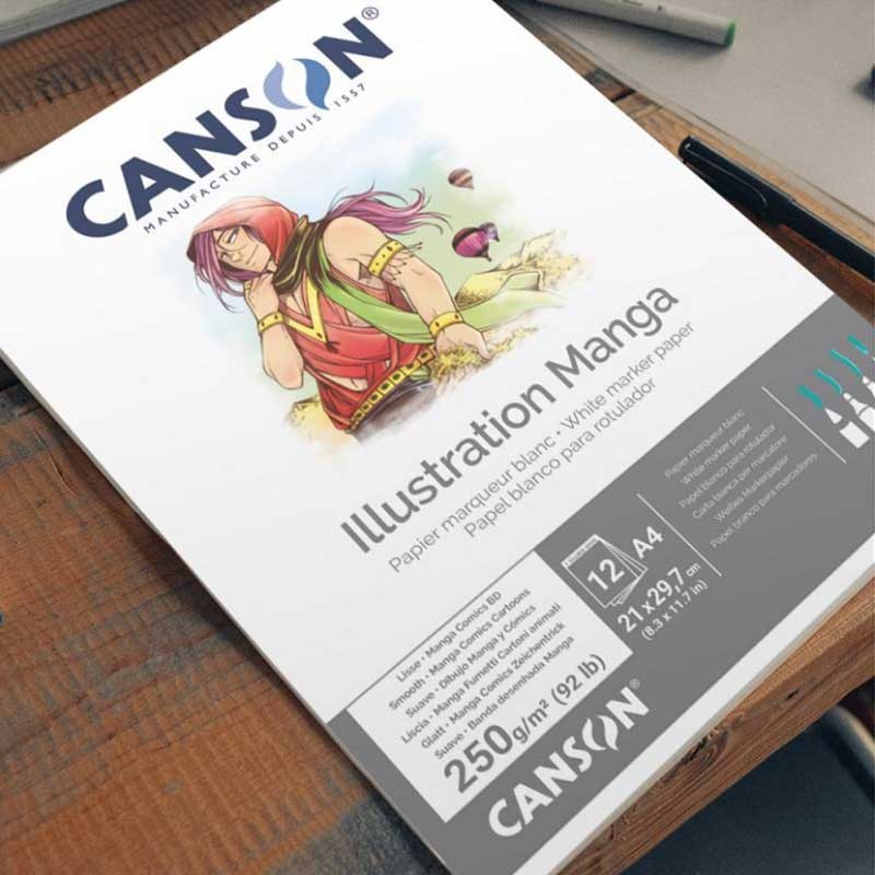 Blok do mangi i komiksów Canson Illustration Manga A4, 250 g, 12 ark. 04