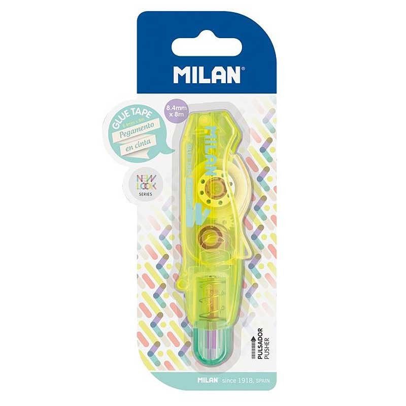 Klej w taśmie Milan New Look 8.4 mm x 8 m żółty 01