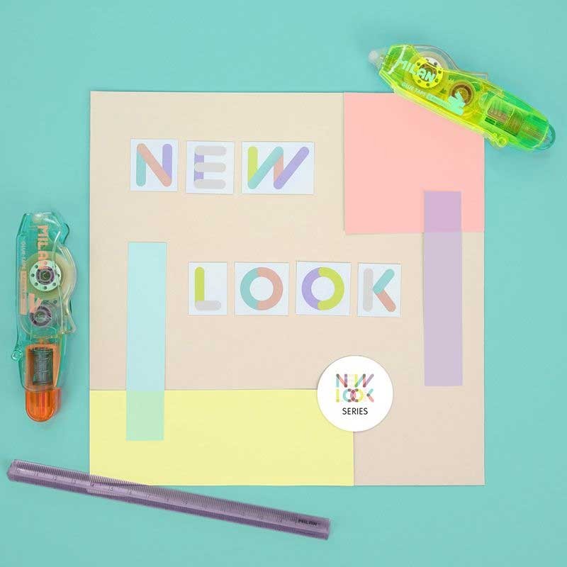 Klej w taśmie Milan New Look 8.4 mm x 8 m żółty 04