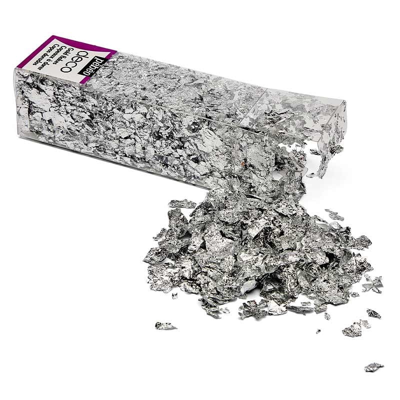 folia-do-zlocen-w-platkach-pebeo-deco-gold-flakes-silver-03