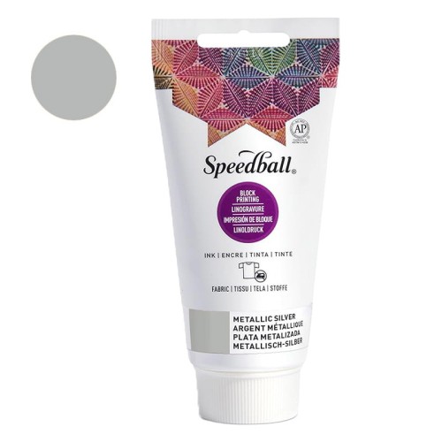Farba graficzna do tkanin Speedball 75 ml Metallic Silver