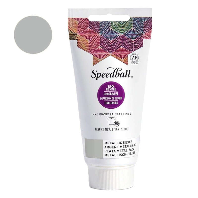 Farba graficzna do tkanin Speedball 75 ml Metallic Silver 01