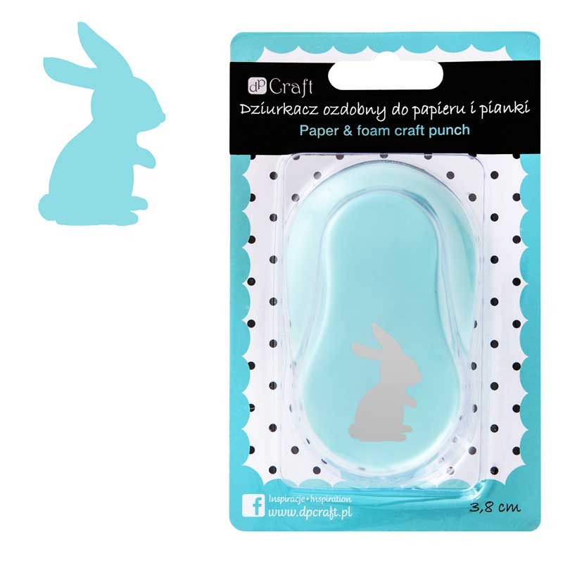 Dziurkacz ozdobny do papieru i pianki dpCraft 3.8 cm zając 01