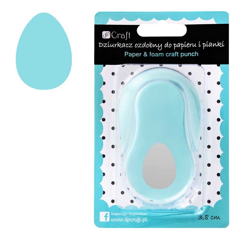 Dziurkacz ozdobny do papieru i pianki dpCraft 3.8 cm jajko 01