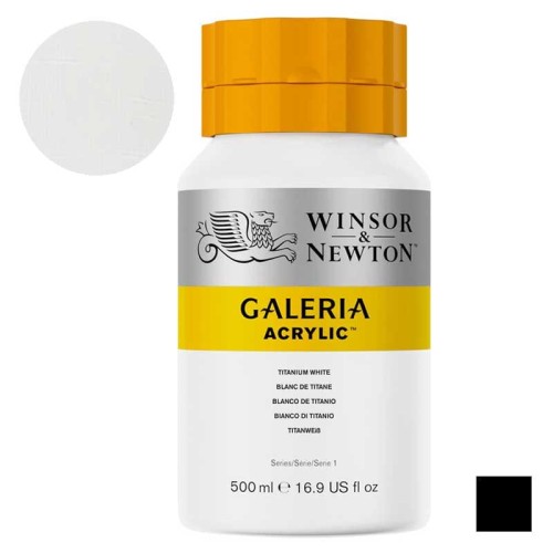 Farba akrylowa Galeria Winsor & Newton 500 ml - 644 Titanium white
