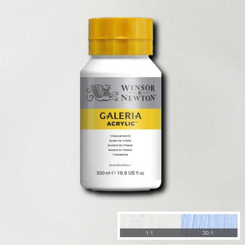 Farba akrylowa Galeria Winsor & Newton 500 ml - 644 Titanium white 03
