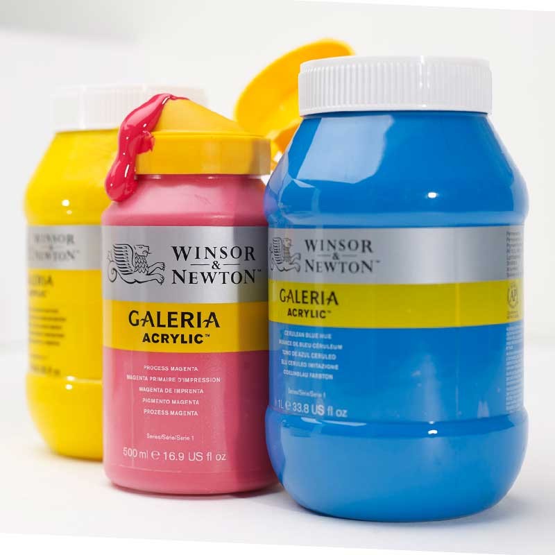 Farba akrylowa Galeria Winsor & Newton 500 ml - 644 Titanium white 05