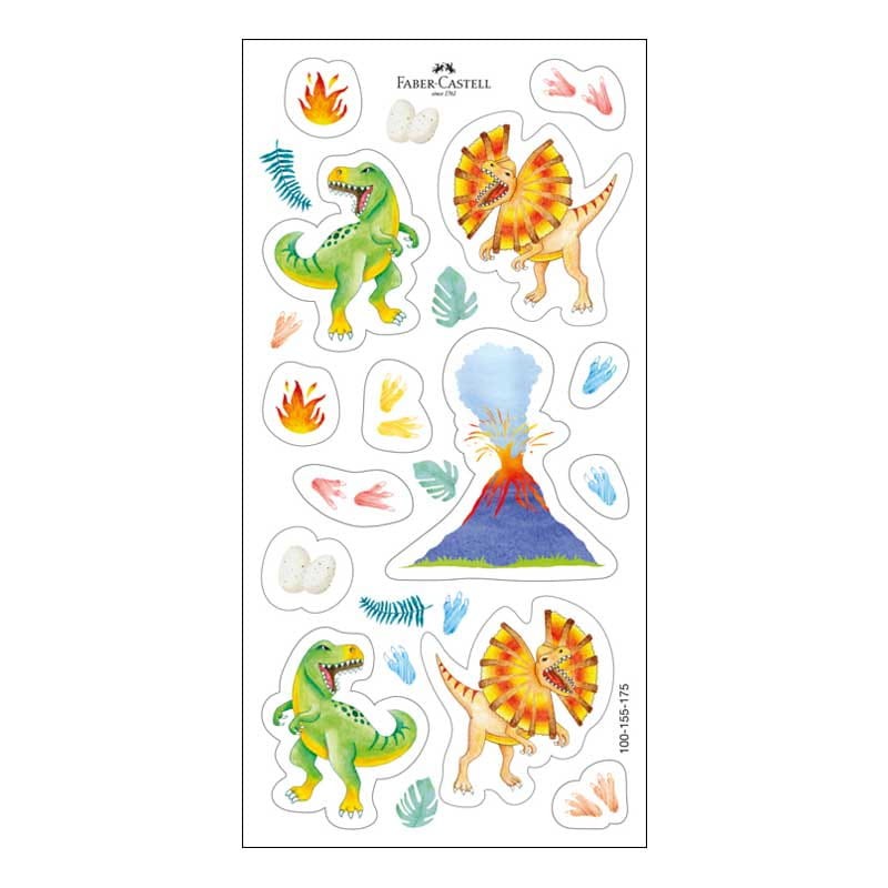 Kredki Faber-Castell Colour Grip 2001 Dinozaur zestaw 10 szt. + 3 szt. + naklejki 04