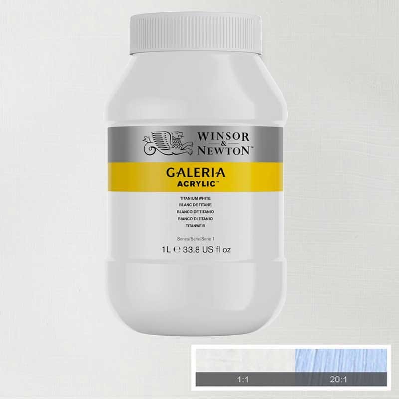 Farba akrylowa Galeria Winsor & Newton 1L - 644 Titanium white 03