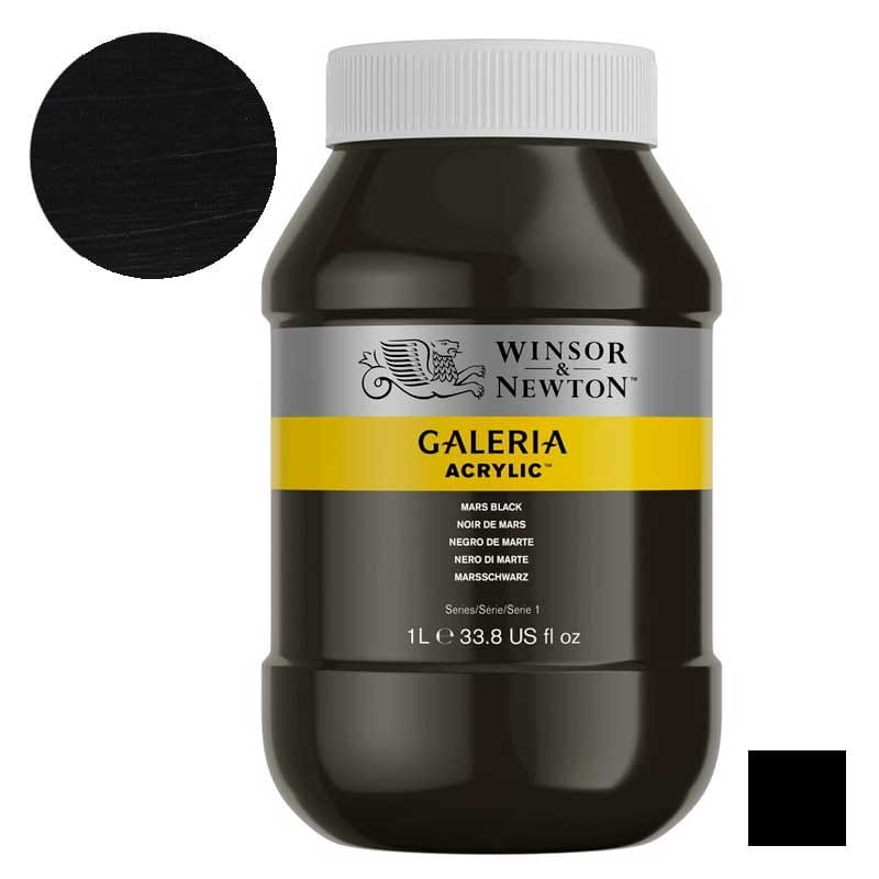 Farba akrylowa Galeria Winsor & Newton 1L - 386 Mars black 01