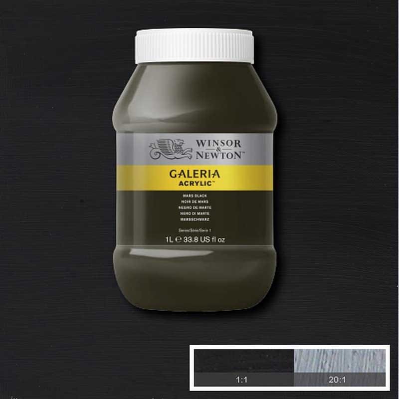 Farba akrylowa Galeria Winsor & Newton 1L - 386 Mars black 03