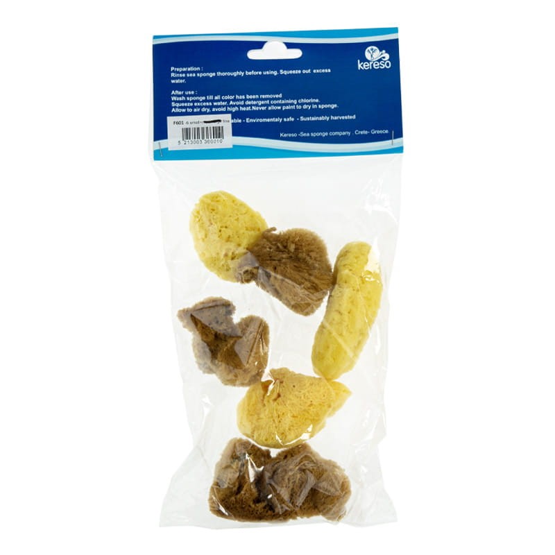 Gąbka naturalna Kereso 6 szt. (1,5 - 4") 601F 01