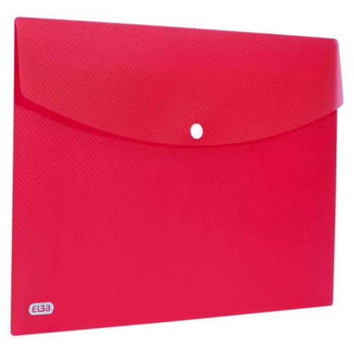 Teczka kopertowa, przejrzysta Elba A4 - Karmin