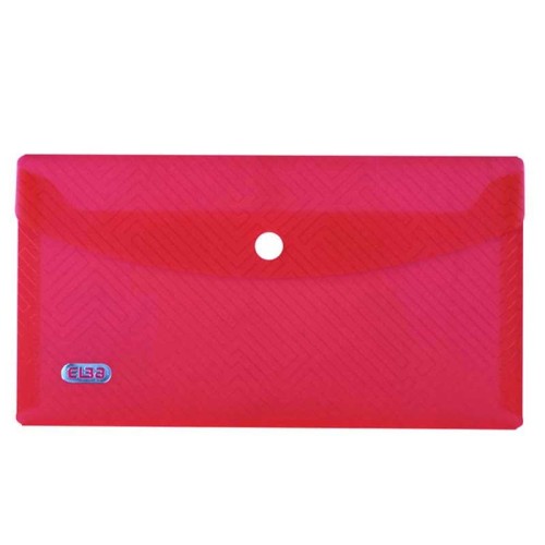 Teczka kopertowa, przejrzysta Elba DL Karmin