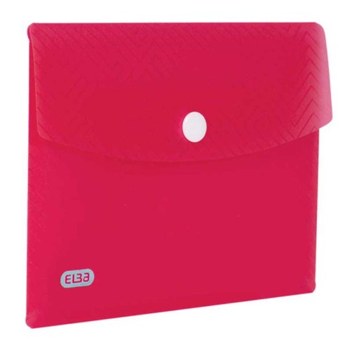 Teczka kopertowa, przejrzysta Elba A6 Karmin