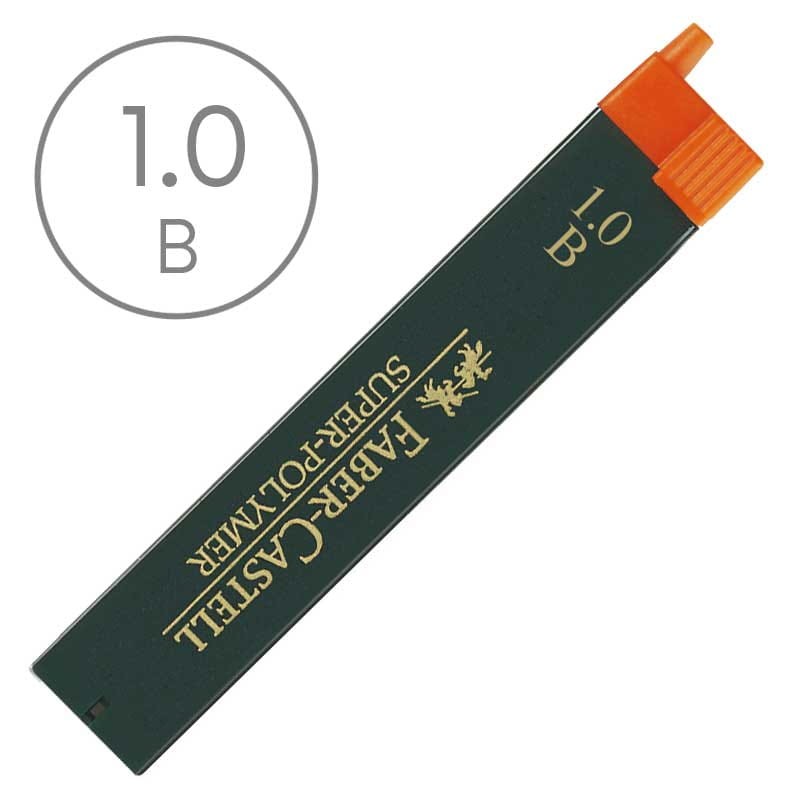 Wkłady-grafitowe-do-ołówka-Faber-Castell-Super-Polymer-1.0-(0.9)-B