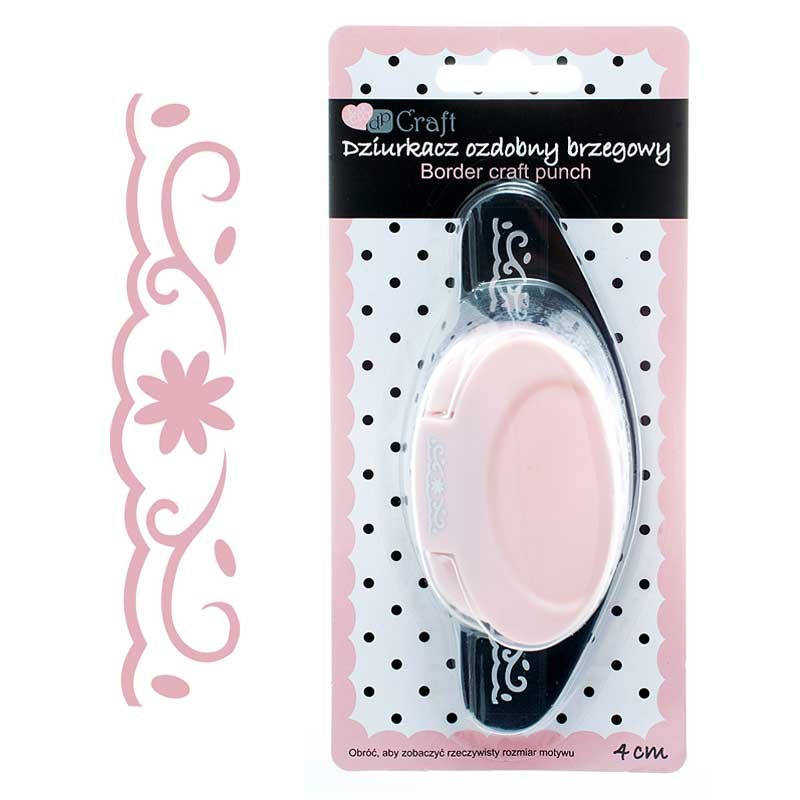 Dziurkacz ozdobny brzegowy do papieru 4 cm dpCraft kwiatki 01