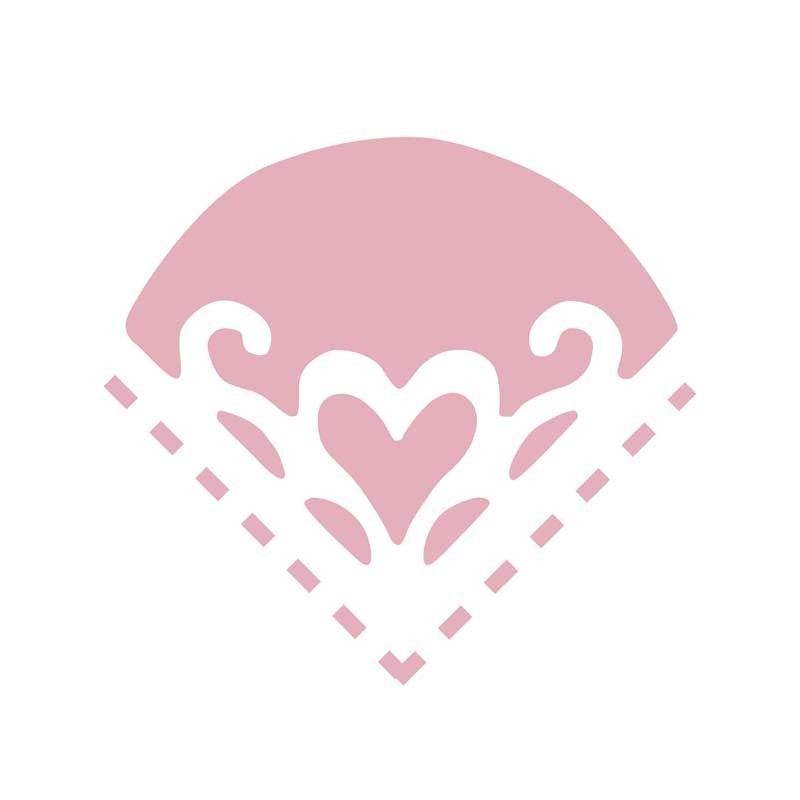 Dziurkacz ozdobny narożnikowy do papieru dpCraft 2.5 cm serce 02