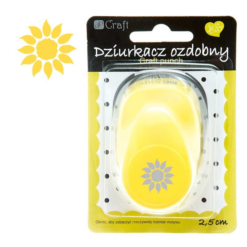 Dziurkacz ozdobny do papieru dpCraft 2.5 cm słonecznik 01