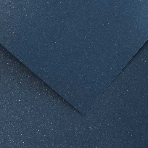 Papier ozdobny z drobinkami Mika granatowy - A4, 240 g, 20 ark.