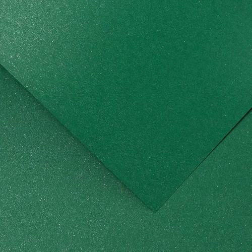 Papier ozdobny z drobinkami Mika zielony - A4, 240 g, 20 ark.