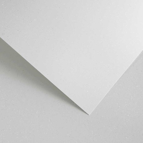 Papier ozdobny z drobinkami Mika biały - A4, 240 g, 20 ark.