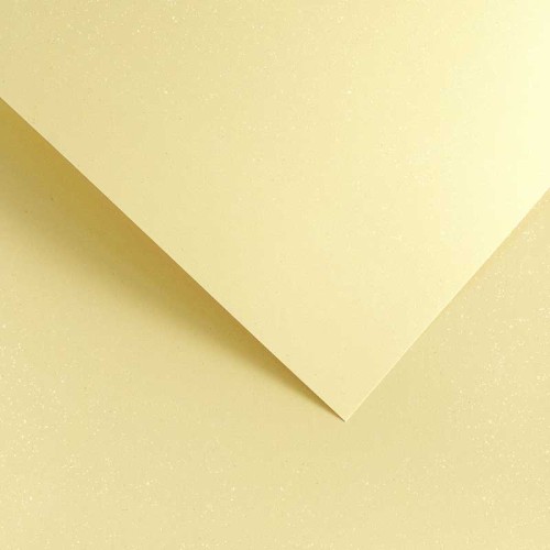 Papier ozdobny z drobinkami Mika kremowy - A4, 240 g, 20 ark.