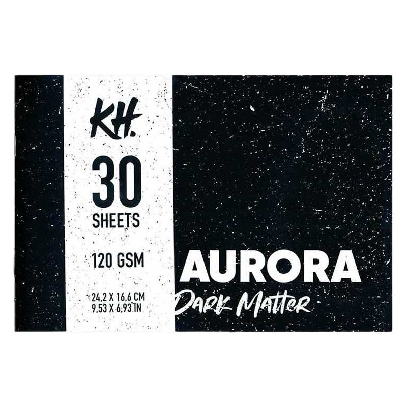 Szkicownik z czarnym papierem Aurora Dark Matter 16.6 x 24.2 cm 120 g 30 ark. 01